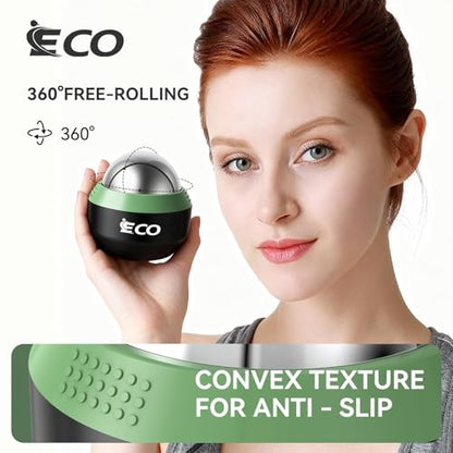 iECO Massage Ice Roller Ball Cold & Heat Therapy Plantar Fasciitis Roller - color: Black & Green