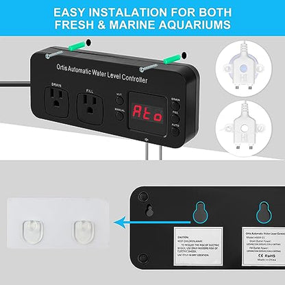 Auto Top Off System, Oritis Water Refiller Water Level Controller Automatic Water Change for Aquarium Fish Tank Swimming Pool Saltwater Freshwater, Sump Pump Pits
