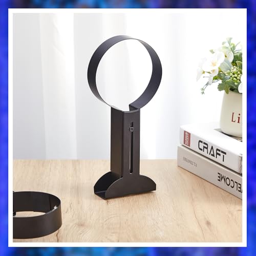 1 Pcs Sensory Bubble Tube Wall Bracket Extending 11 cm Diameter Wall Mounted Bubble Light Holder Water Floor Lamp Holder to Prevent Spillages and Keep Fish Aquarium Tank Stand Safe (Black) - color: Black