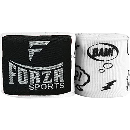 Forza Sports 180" Mexican Style Boxing and MMA Handwraps - color: Comic Book White