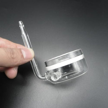 Pollen Glass CO2 Diffuser with U-Shape Connecting Tube for Aquarium Planted Tank (2" for 50-80 US gallons)