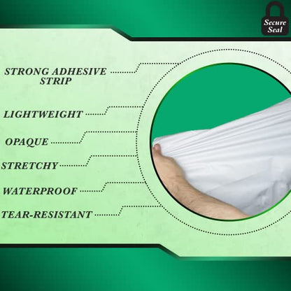 500 Pack Secure Seal White Poly Mailers - 19x24 Safe Shipping Bags - E-Commerce Self Sealing 2 Mil Poly Envelopes for Shipping - size: 19” x 24” (500 Pack)