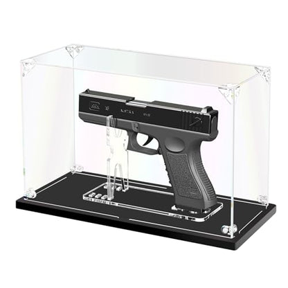 KOLIPI Gun Display Case, Clear Acrylic Pistol Display Box for 1911 Handguns - size: Gun Display Case, 11.5x4.7x7.1 inch