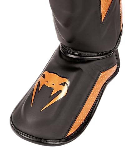 Venum Venum Elite Evo Shin Guards - color: Black/Bronze, size: X-Large