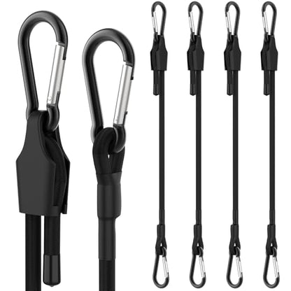 SDTC Tech 60 Inch Adjustable Bungee Cords with Carabiner Hooks - size: 60 inch-4 pack