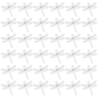 Framendino, 100 Pack Clear Dragonfly Orchid Clips Garden Plant Support Vine Stem for Climbing Plants Flowers