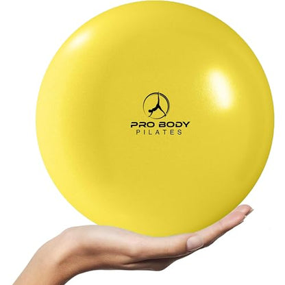 ProBody Pilates Ball Small - 9 Inch Physical Therapy Ball | PT-Grade Anti-Burst PVC, Between-Knees Stability, Postpartum & Rehab, Small Exercise Ball, Inflator - color: Yellow