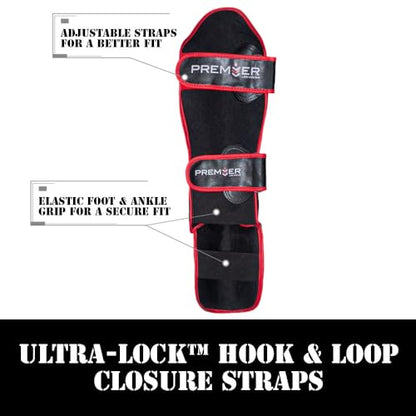 Revgear Premier Deluxe Shin Guard, Durable/Lightweight, MMA, Kickboxing - size: X-Large