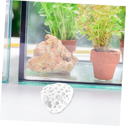 POPETPOP Aquarium Shrimp Cave Dome Hideout with Suction Cup Multi Design for Betta Fish Shrimp Easy to Decoration Safe Breeding Shelter for