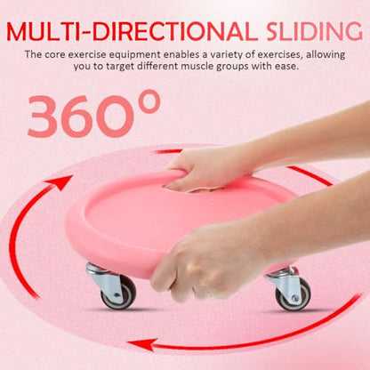 HANABASS Four Wheel Ab Roller with Knee Mat