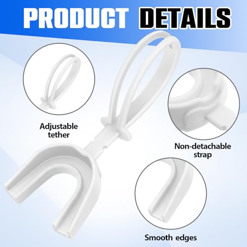 Copkim 50 Pcs Strapped Mouth Guard Bulk Not Boil - color: White, size: Youth