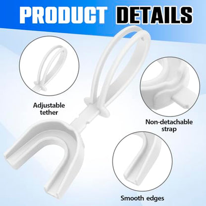 Copkim 50 Pcs Strapped Mouth Guard Bulk Not Boil - color: White, size: Youth