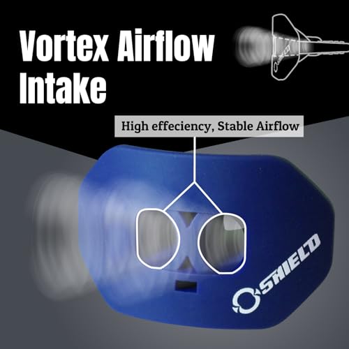 O Shield Core Football Mouth Guard, Detachable Strap - color: Royal Blue