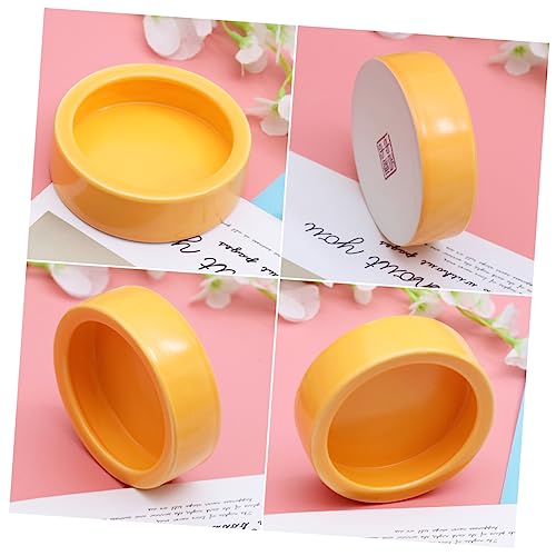 Kisangel Crawler Crawling Pet Escape Food Bowl Orange Feeder Dish for Shrimp Fish and Reptiles Smooth for Aquatic and Terrarium Use