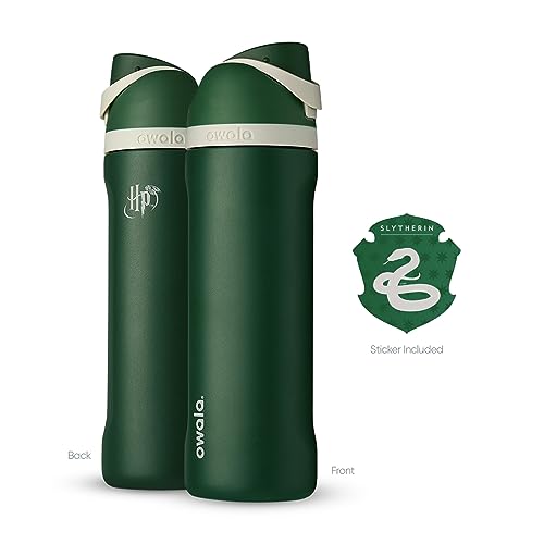 Owala Harry Potter FreeSip Stainless Steel Water Bottle 24 oz Slytherin - color: Slytherin, size: 24 Ounces