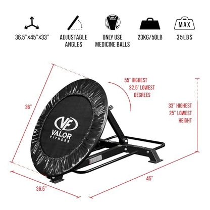 Valor Fitness Adjustable Medicine Ball Rebounder Trainer