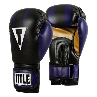 Title Boxing World Bag Boxing Gloves - color: Purple/Black/Gold, size: 16 oz