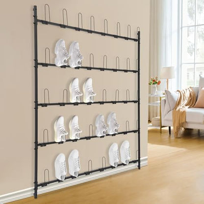 Boxing Glove Storage Rack,Boxing Gloves Drying Holder Holds 20 Pairs of Gloves,5-Tier Boxing Glove Organizer Hang Up Boxing Gloves to Dry Out,Wall Display for Kickboxing,Muay Thai,MMA Training Gloves