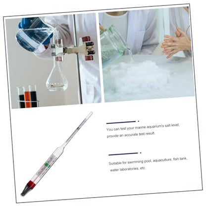 Veemoon 1set Hydrometer Kit for Testing Includes Portable Salinometer and Measuring Cylinder for Accurate Aquarium and Aquaculture Monitoring
