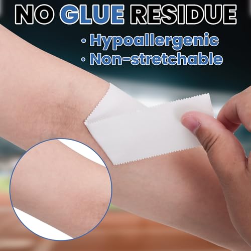 NUITPY 24 Pack Athletic Tape, White Sports Tape, Easy Tear Wrist Tape, Strong Adhesion Tapes for Boxing, Gymnastics, Hockey, Soccer, Lacrosse and First Aid(1.5in x 552ft Total) - color: White-24 Rolls