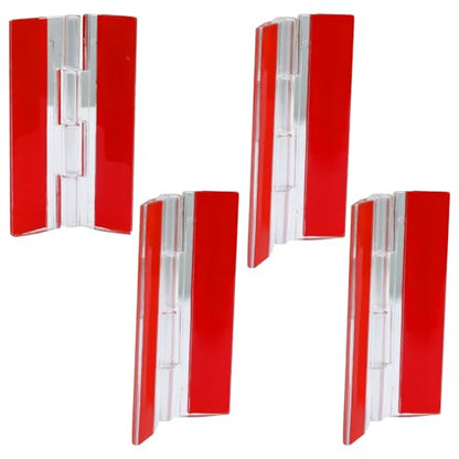 Hitefu 4 Pcs 65x40mm Clear Acrylic Hinges, Invisible Self Adhesive Hinge Kit for Aquarium Lids, Cabinets, Display Stands & DIY Furniture