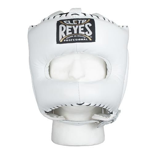 CLETO REYES Boxing Traditional Headgear for Men and Women, Sparring Fighting Sports, Kickboxing, MMA, Muay Thai - color: White