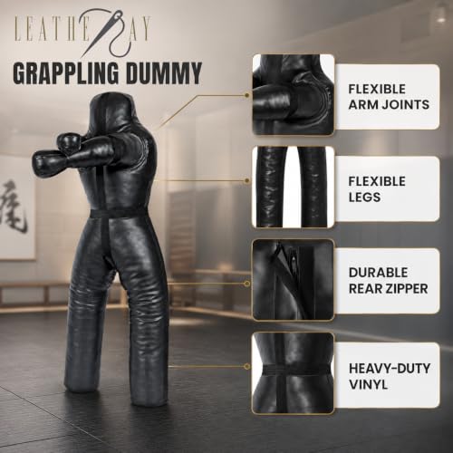 Jiu Jitsu Judo Punching Bag Grappling Dummy Standing Position Wrestling Throwing BJJ Dummy Jiu Jitsu Punching Bag Black -Unfilled - size: 59 inches (5 ft)