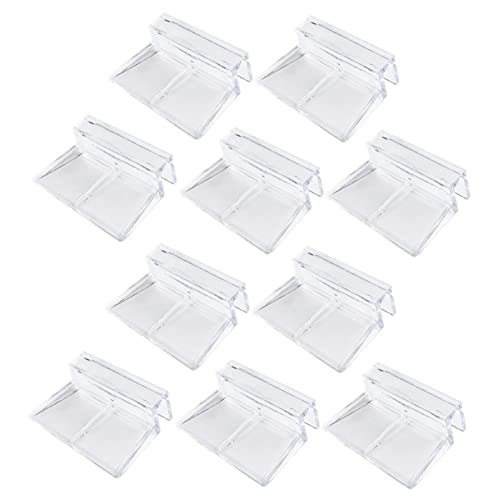 VANZACK Stable Performance Acrylic Material Aquarium Bracket 10pcs Clips for Lid Easy to Clean and