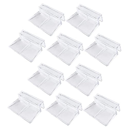 VANZACK Stable Performance Acrylic Material Aquarium Bracket 10pcs Clips for Lid Easy to Clean and