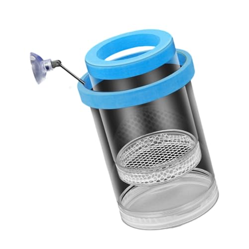 Floating Fish Breeding Box Net Design Safe Fish Habitat Isolation Tanks for Fry Shrimp Easy Setups Compacts - color: Blue, size: S