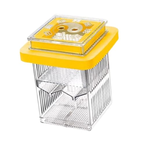 Guppy Breeder Box Acclimation Case Detachable Clear Frame Aquarium Supplies Fish Tank Divider Fishtank Breeder for Home Use, Yellow