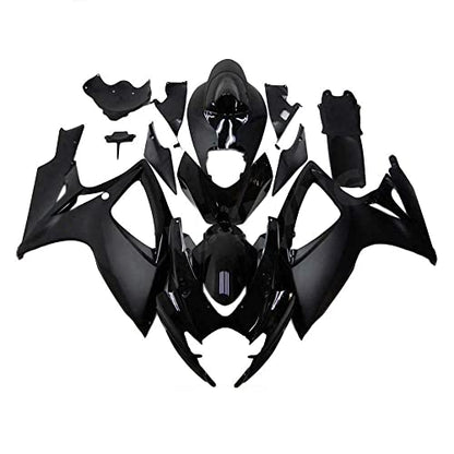 Black ABS Plastics Fairing Kit for Suzuki GSXR600 GSXR750 K6 2006 2007 Injection Mold Bodywork Body Kits - size: Style 49