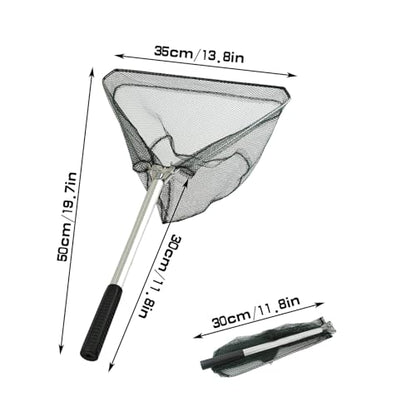 Fishing Landing Net with Stainless Steel Telescoping Pole 74.8" Long Handle,Rubber Coated Nylon Mesh,for Steelhead,Salmon,Kayak,Catfish,Bass,Trout,Shrimp,Crab,for Easy Catch & Release,74.8 inch - style: 20 Inch-aluminum