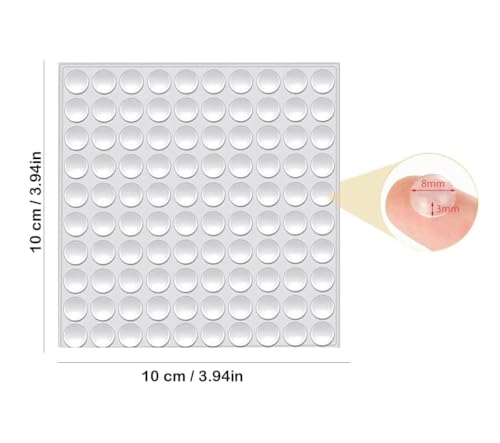 Transparent Silicone Anti-Slip Pads Self Adhesive Bumpers for Furniture, Cabinets, Doors & Glass Surface Protection (Pack of 100)