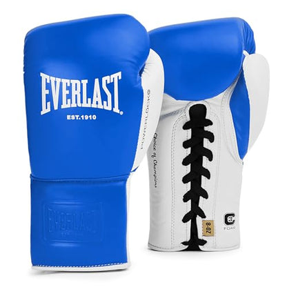 Everlast Powerlock OG Pro Boxing Gloves - color: Blue/White, size: 10oz X-Large