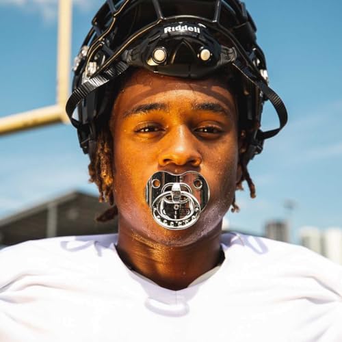 Battle Binky Oxygen Football Mouthguard | Maximum protection for safe secure fit, Built-in airflow channels, No boiling required, Advanced composite material - color: Diamond