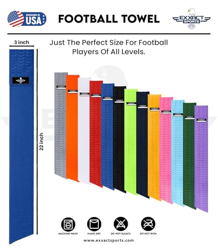 Exxact Sports Streamer Black Football Towel with Hook & Loop (Black) - color: Black