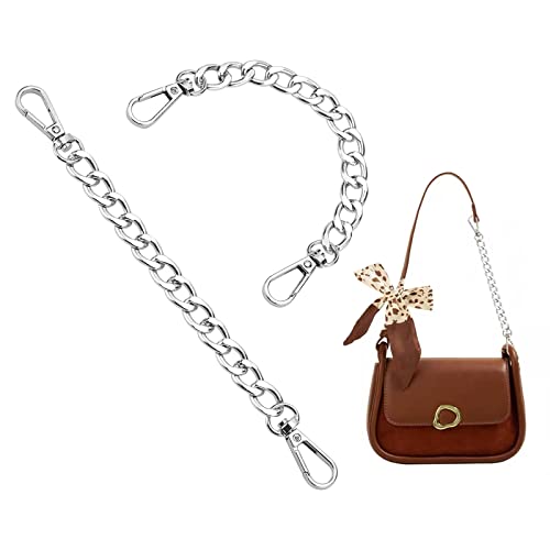 PH PandaHall Silver Purse Extender Chain, 8 Inch, 2pcs Bag Chain Strap - color: Silver, size: 7.8 Inch