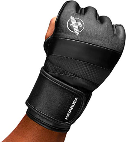 Hayabusa T3 4oz Pro Style MMA Gloves for Men and Women - color: Black, size: Medium