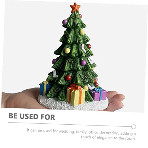 Fish Tank Christmas Decoration - Reptile Aquarium Tree Decor - Turtle Accessories for Tank - Table Resin Desktop
