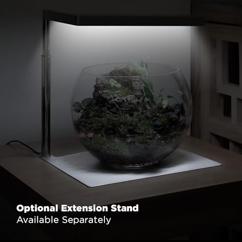 Flat Nano 15W Full Spectrum Aquarium Light, 4 Level Dimmable Plant Light, IP54 Waterproof Freshwater Use Only, Suitable for 2-9 Gallon Rimless Fish Tanks, Terrariums, & Potted Plants, Silver - color: Silver, size: Flat Nano