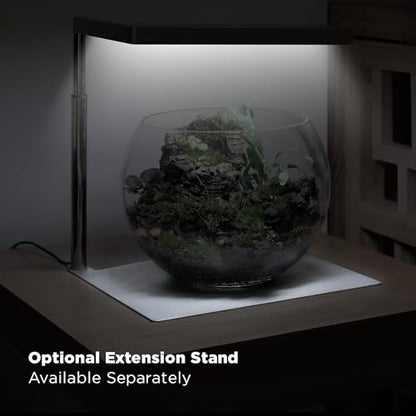 Flat Nano 15W Full Spectrum Aquarium Light, 4 Level Dimmable Plant Light, IP54 Waterproof Freshwater Use Only, Suitable for 2-9 Gallon Rimless Fish Tanks, Terrariums, & Potted Plants, Silver - color: Silver, size: Flat Nano