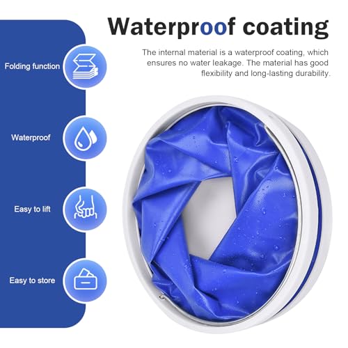 Car Collapsible Water Bucket, Vehicle Portable Water Container, Waterproof Fabric Pop Up Bucket for Car Washing, Camping & Emergency Water Storage (11L) - size: 1 PC #11L