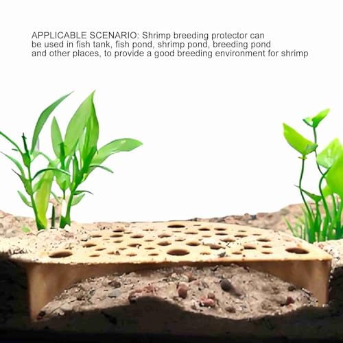 Non Fading Plastic Shrimp Breeding Cave, Aquarium Tunnel Protector with Delicate Landscape Hollow Hideouts for Fish & Shrimp Pond Fish Accessories Aquarium Ornaments (Orange)
