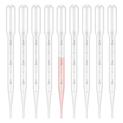 KINGLAKE Plastic Transfer Pipettes 3ML,Essential Oils Pipettes,Graduated,Pack of 100, Makeup Tool