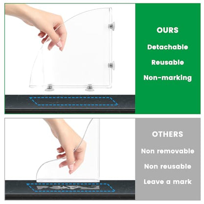 2Pcs Removable 10.6"x10.6" Large Shower Splash Guard with Silicone Sucker, Reusable Splash Guard for Shower, 3MM Thickened Bathtub Splash Guard,Detachable Bathtub Splash Guard for Tub