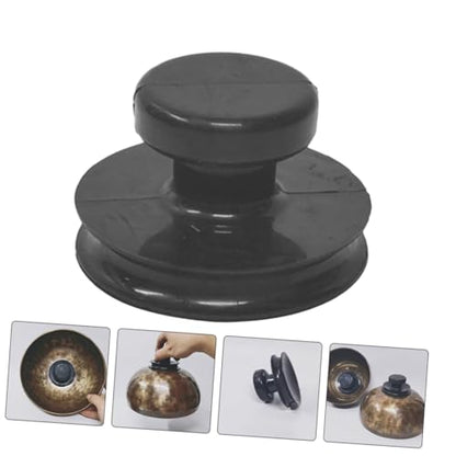 ORFOFE 4pcs Heavy Duty Suction Cups for Aquarium Meditation Bowl Black Large Diameter Strong Adhesion