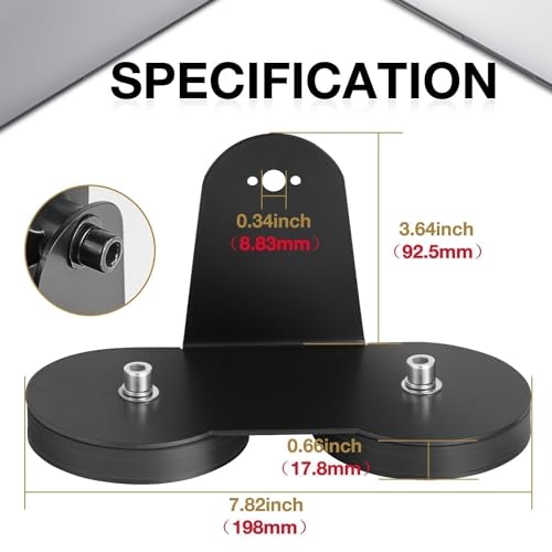 Magnetic Light Bar Mounting Brackets, AKD Part 2PCS Powerful LED Light Magnetic Base Sucker Holder Universal Side-Mounted Brackets Kit for Straight Curved Light Bar on Hood Roof - color: Black Magnetic Big
