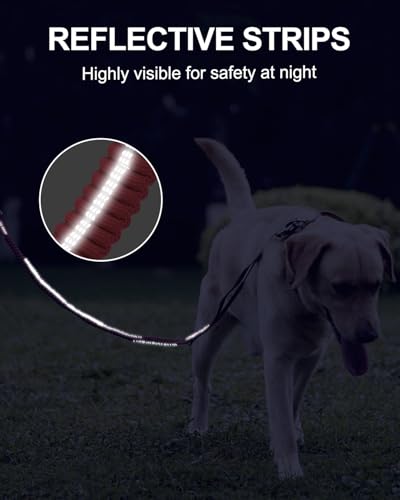 Joytale Tactical Bungee Dog Leash, Shock Absorbing No Pull, Hot Pink - color: Hot pink
