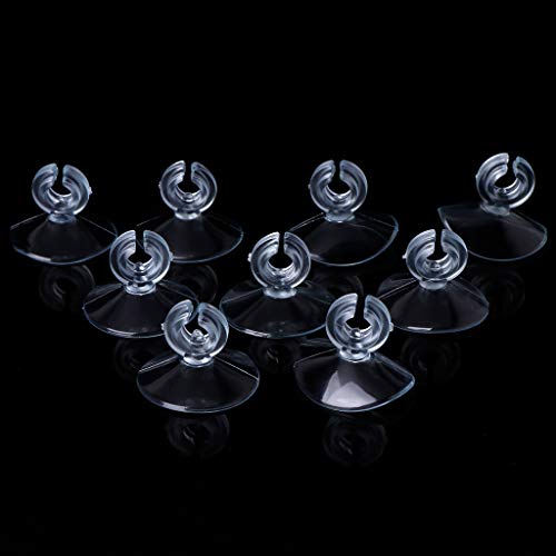 10-Pack Aquarium Suction Cups with Unremovable Clips 3cm Dia. Clear Soft Sucker for Fixing Fish for Tank Hose Suction Cup Clip Hot